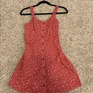Pink floral dress
